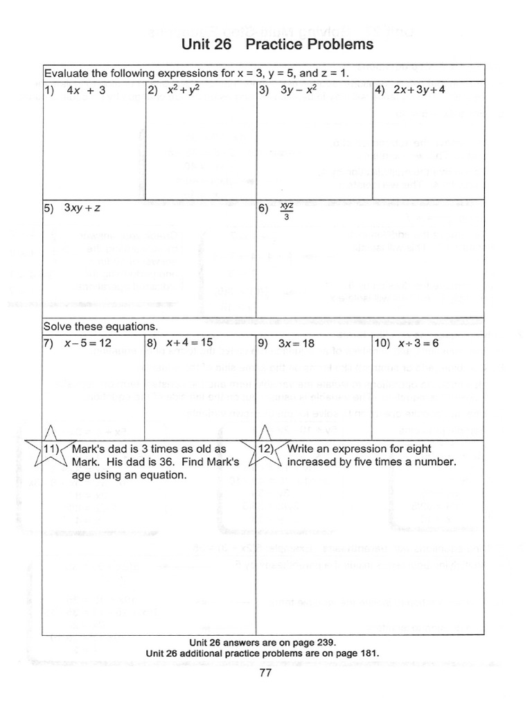 Unit 26 Practice Problems and Solutions | PDF | Teaching Methods ...