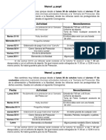 Plan Especial de Semana Del Preescolar