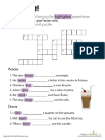 Irregular Past Tense Crossword Third PDF
