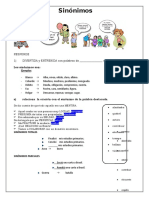 Sinónimos 1er Grado