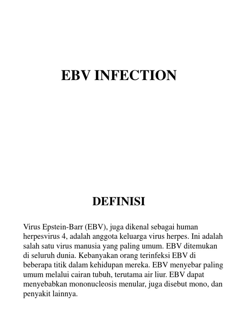 Ebv Infection | PDF | Sains & Matematika