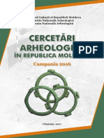 Cercetări arheologice în Republica Moldova: Campania 2016