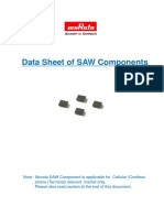 Data Sheet of SAW Components