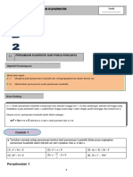 Matematik Tambahan Bab 2 - PERSAMAAN KUADRATIK