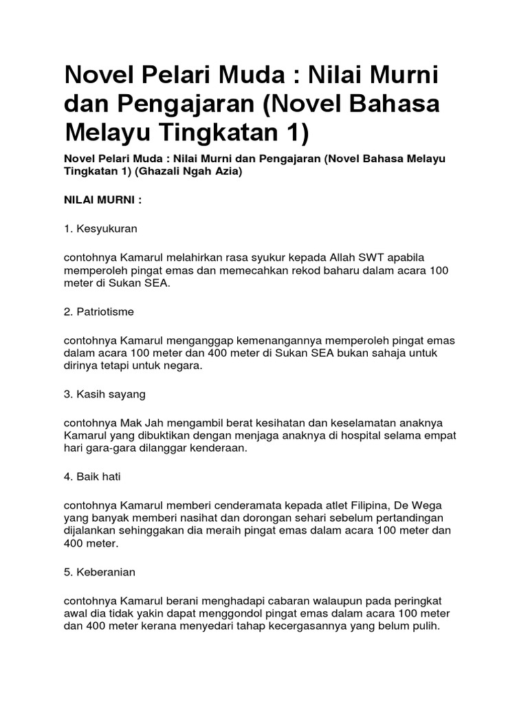 Novel Pelari Muda Pdf