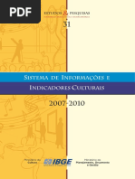 IBGE Indicadores Culturais 2007 2010