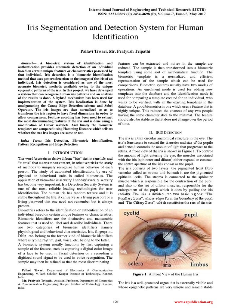 Iris Segmentation and Detection System For Human Identification | PDF ...