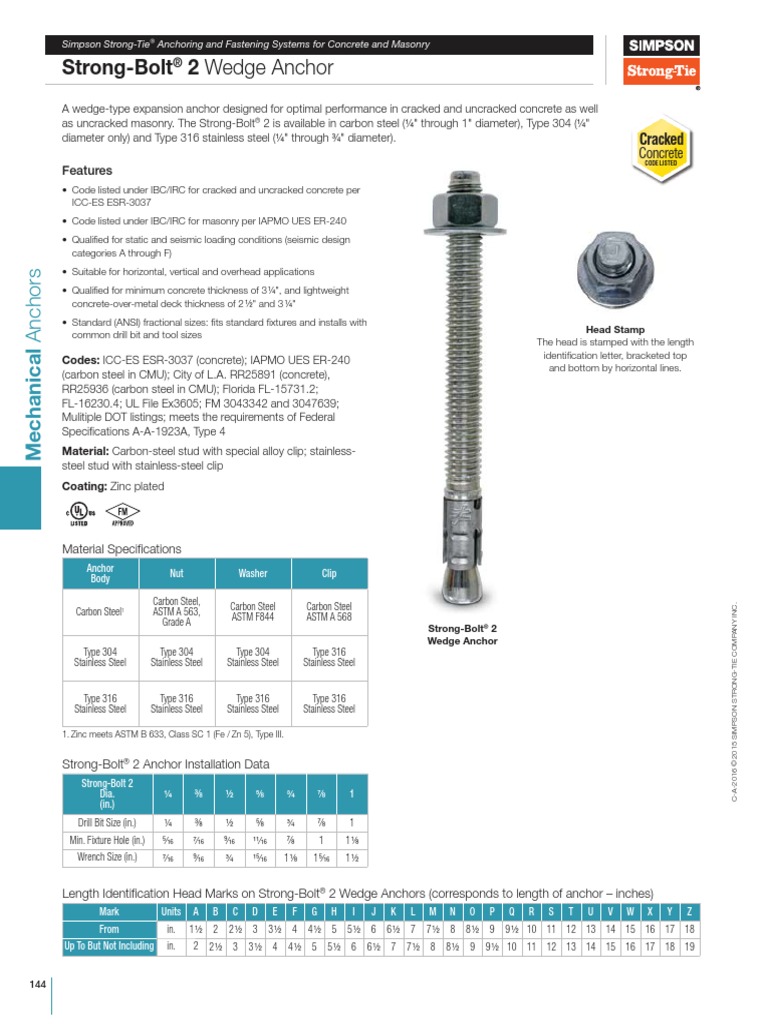 Strong Bolt 2 PDF Stainless Steel Screw