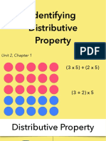 Identifying Distributive Property: Unit 2, Chapter 1 Lesson 2.1b
