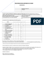 Telephone Reference Form For MD