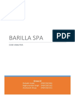 Barilla Spa: Case Analysis