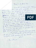 Carta de Luis Bunuel a Francisco Rabal