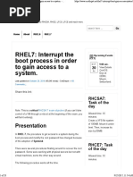 RHEL7 - Interrupt The Boot Process in Order To Gain Access To A System