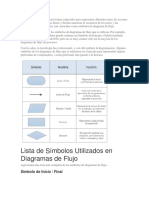 Simbología y estructura de diagramas de flujo