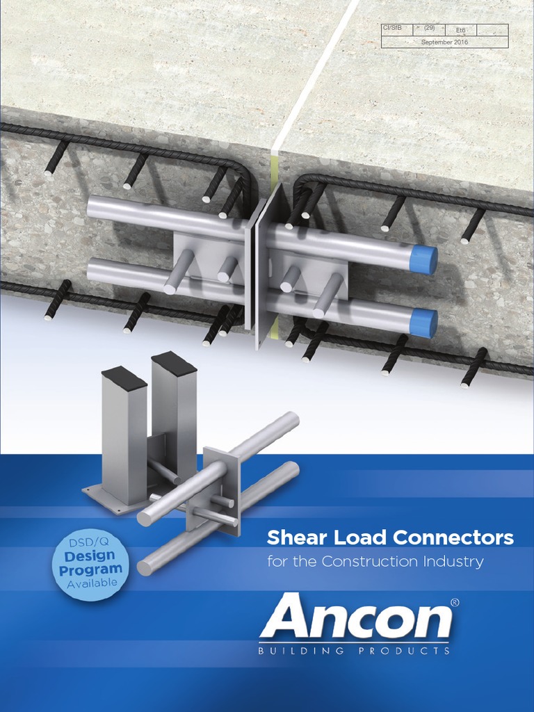Shear Load Connectors September 2016 Reinforced Concrete Structural