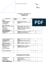 Planificare Calendaristică Semestrul I: Colegiul National "Nicolae Titulescu" Pucioasa, Dambovita