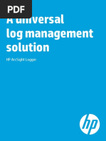 A Universal Log Management Solution: HP Arcsight Logger