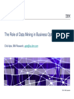 The Role of Data Mining in Business Optimization: IBM Research Communications