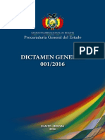 Dictamen Procuradurial 001/2016