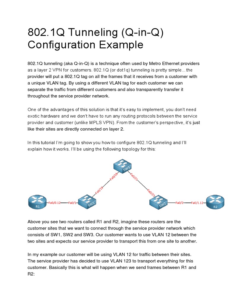 Q in Q Tunneling PDF Data