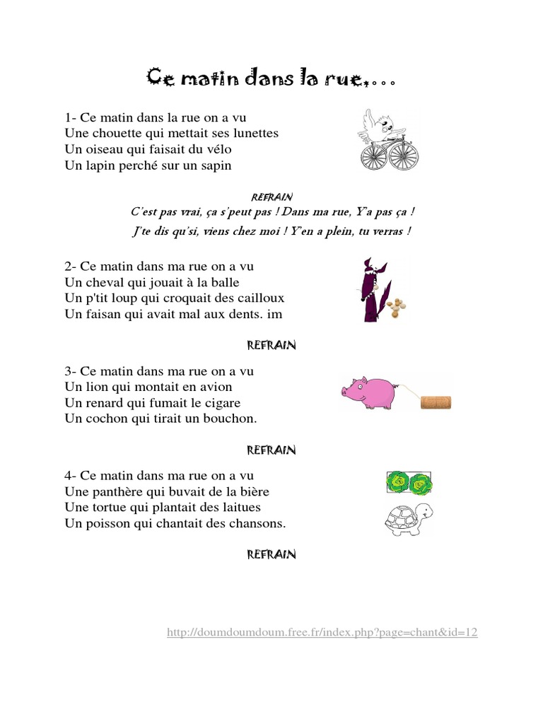 Ce Matin Dans La Rue On A Vu Ce Matin Dans La Rue PDF | PDF