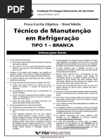 p t Cnico de Manuten o Em Refrigera o Fund Pro Sangue 2013 Fgv