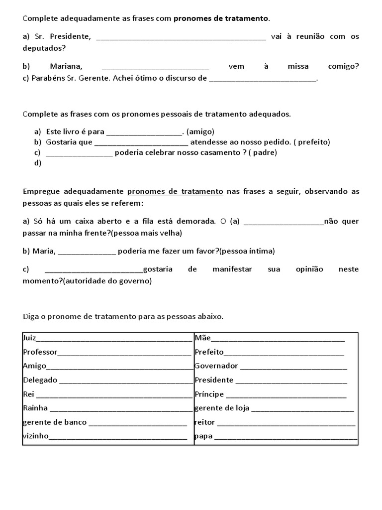 Considerando As Formas De Tratamento Presente Na Carta Responda
