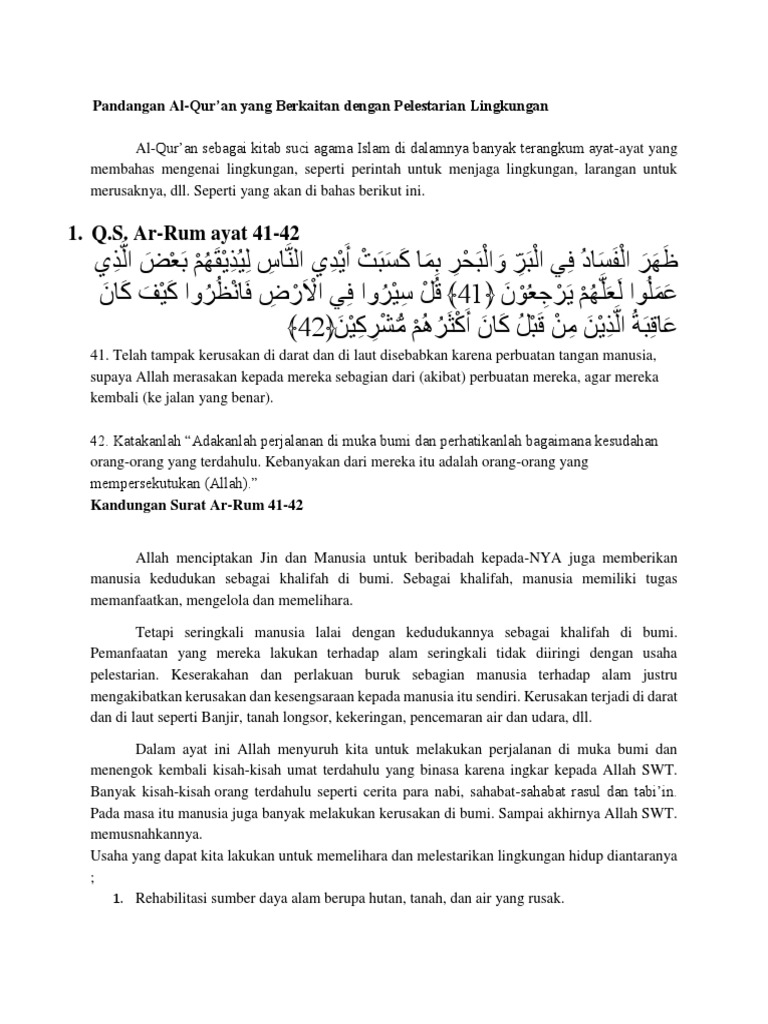 Pelestarian Lingkunan Mentahan