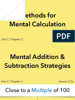 2.2a Methods for Mental Calculation