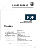 2016 Chemistry Year 11 HSC Preliminary Examination