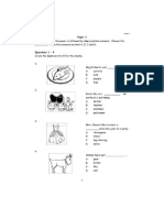 ENGLISH YEAR 2 Exam Paper Obj