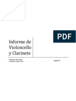 Informe de Violoncello y Clarinete