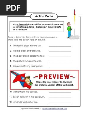 action verbs pdf