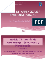 Sesion de Aprendizaje A Nivel Universitario - 36 DP Apoyo