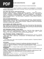 Mn7203 Material Testing and Characterization L T P C