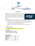 Management Information System Session Plan 14