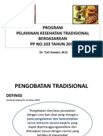 Program Pelayanan Kesehatan Tradisional Berdasarkan PP No103 Tahun 2014 Tarakan