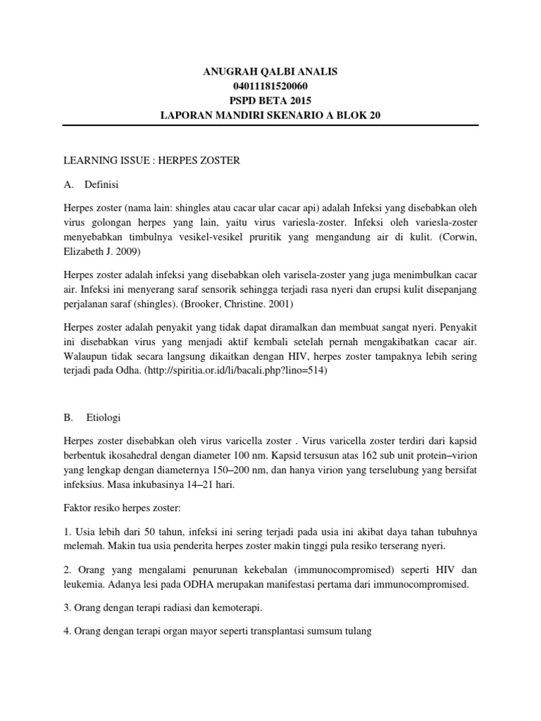 Herpes Zoster Pdf