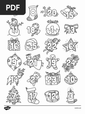 Christmas Mindfulness Colouring Advent Calendar