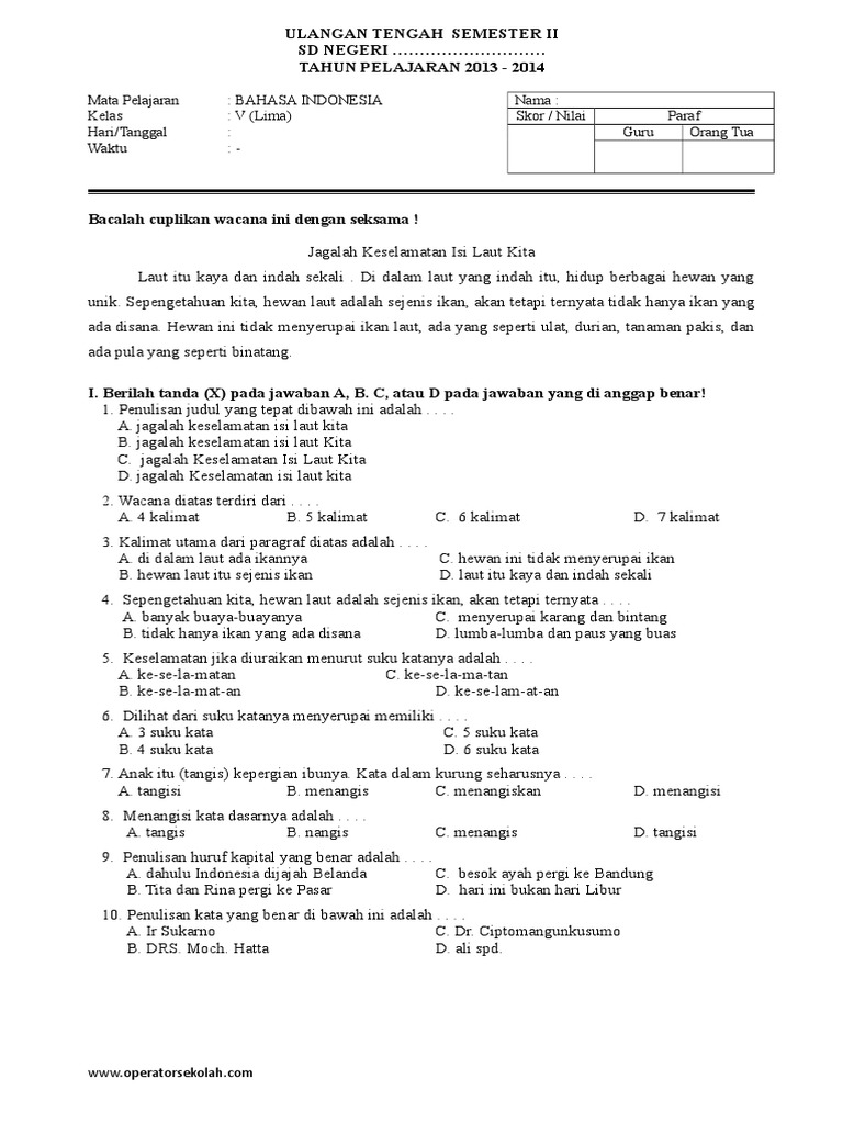 Contoh Wacana Bahasa Indonesia - Contoh Resource