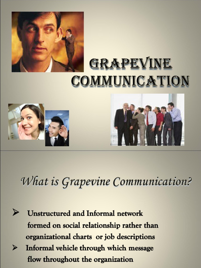 Grapevine Communication PDF Rumor Communication