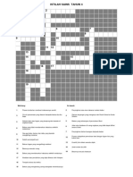 Jcross Istilah Sains Tahun 4