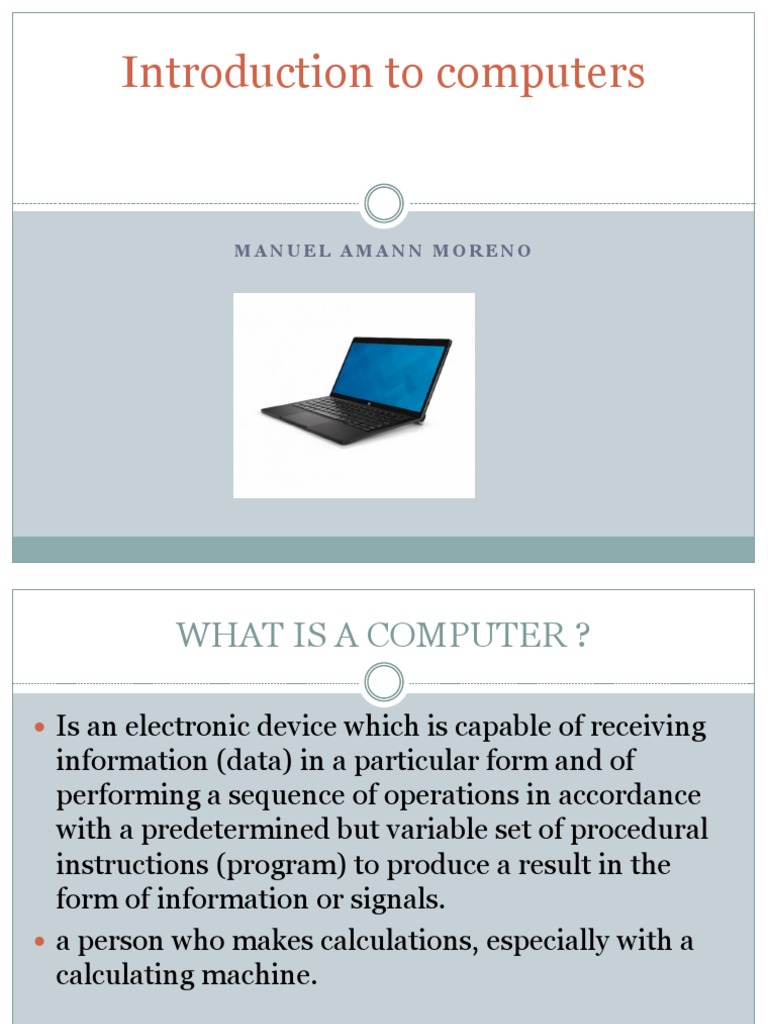 Introduction To Computers PDF Data Rate Units Bit
