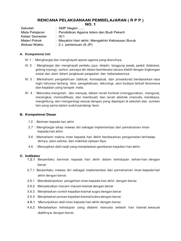 Contoh Makalah Iman Kepada Hari Akhir