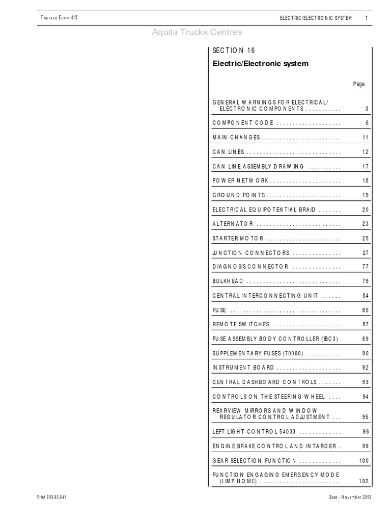 242656741 Euro Trakker Repair Manual Electrical PDF | Electrical Connector  | Manufactured Goods