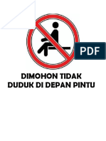 Dimohon Tidak Duduk Di Depan Pintu