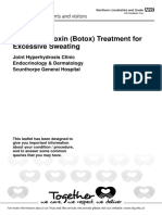 Botulinum Toxin (Botox) Treatment For Excessive Sweating