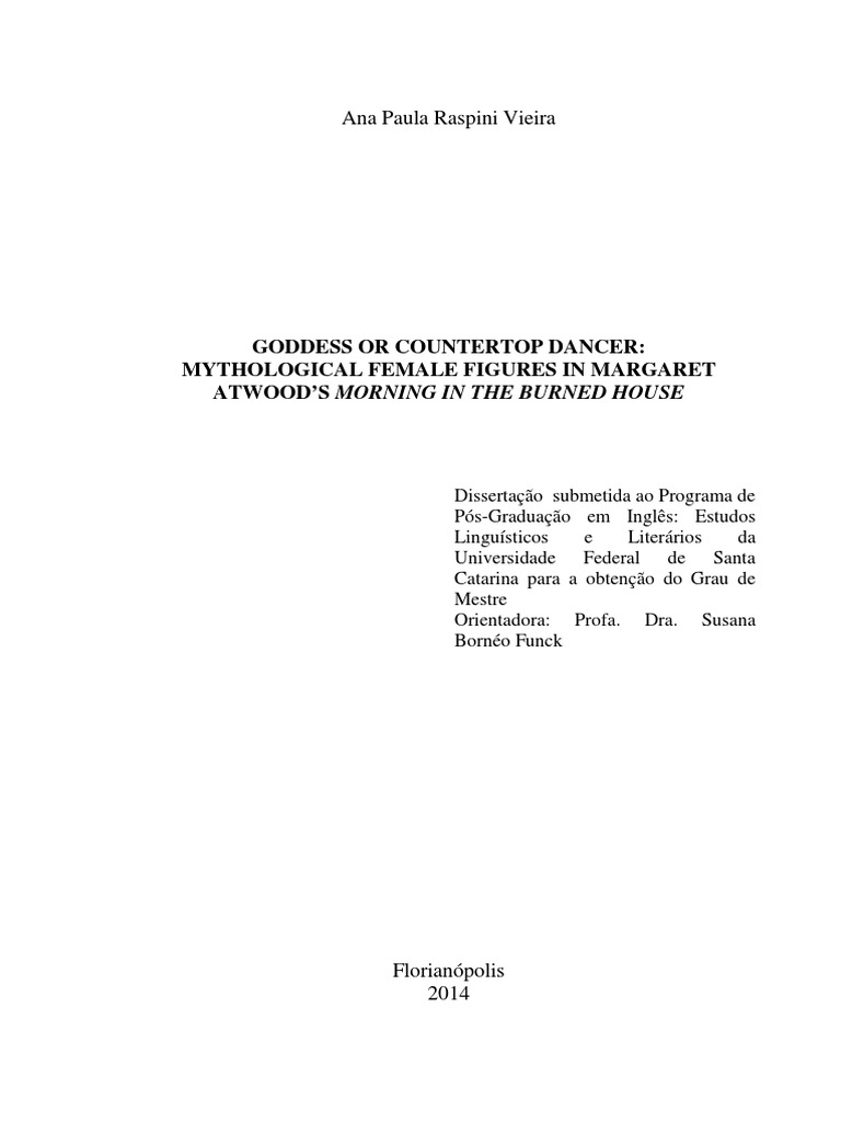 Mythological Female Figures In Atwood PDF Mitologia Mitologia Grega