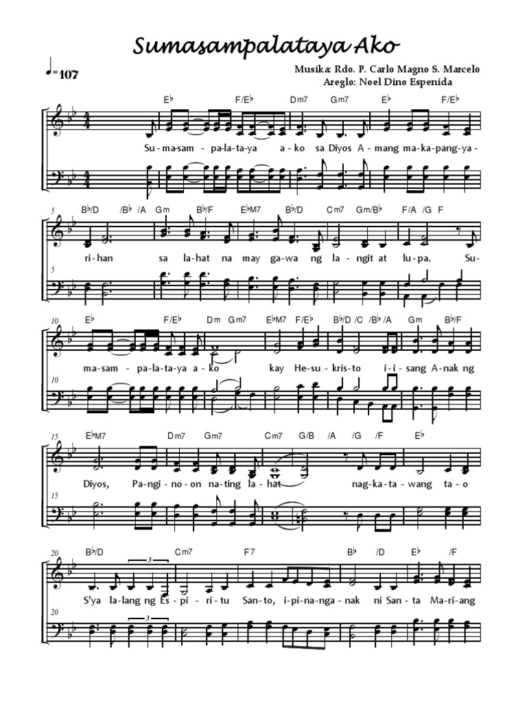 Finale 2005 - (Sumasampalataya Ako - Carlo Magno S. Marcelo - Mus) | PDF