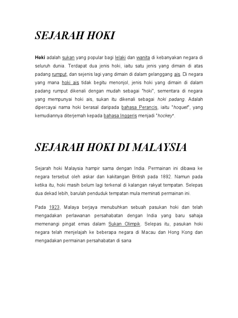 Sejarah Hoki Pdf